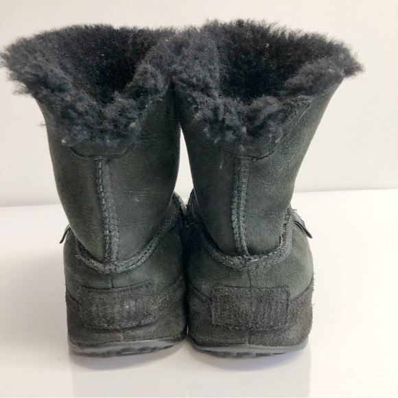 Fitflop Sheep Skin Shearing Genuine Leather Black Winter Boots Size 6.5 - Picture 7 of 16
